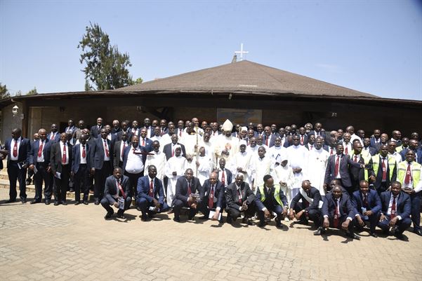 Ngong Deanery Congrsgannts pose after Deanery Mass 2025