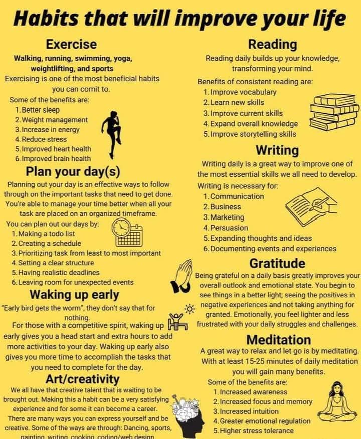 good habits to improve life